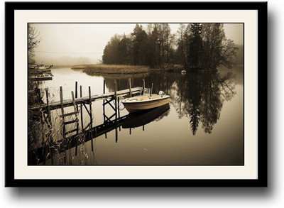 

Boat in river Fine Art Print(10 inch X 14 inch, Framed)