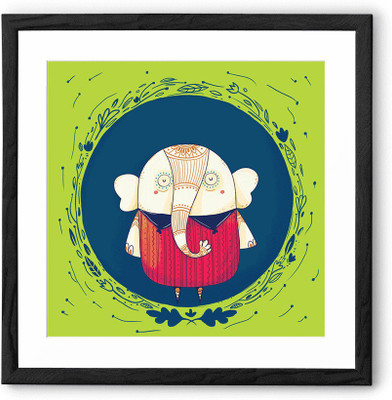 

Circle Elephant Fine Art Print(24 inch X 24 inch, Framed)
