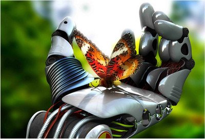 

Butterfly n Robot Paper Print(13 inch X 19 inch, Rolled)