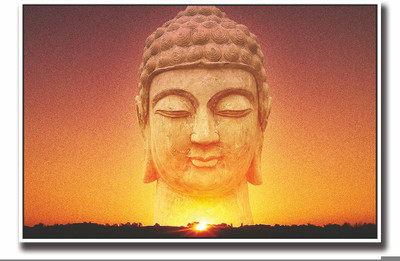 

Posterhouzz Buddha in the sky Fine Art Print(12 inch X 18 inch, Rolled)