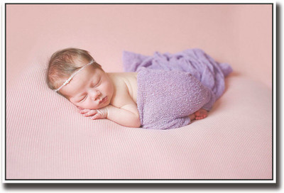 

Adorable baby in purple Fine Art Print(12 inch X 18 inch, Rolled)