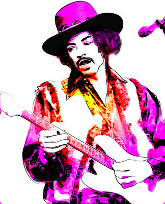 6% OFF on Jimi Hendrix Paper Print(24 inch X 18 inch, Rolled)