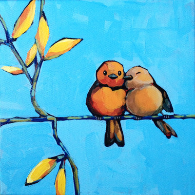 

Cute Love Painting - Medium Size Ready To Frame Rolled Digital Art Print On Photographic Paper(18 inch X 18 inch, Rolled)