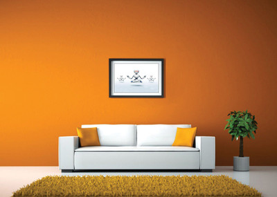 

3 Meditating Robots Fine Art Print(14 inch X 20 inch, Framed)