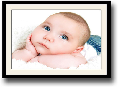 

Cute baby thinking Fine Art Print(10 inch X 14 inch, Framed)