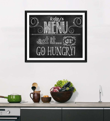 

Tallenge Art For Kitchen - Today's Menu - Framed Art Print On Photographic Paper(24 inch X 18 inch, Framed)