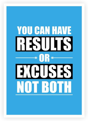 33% OFF on Lab No. 4 You Can Have Results or Excuses Gym Wall Motivational Quotes Poster Paper Print(16.5 inch X 11.5 inch)