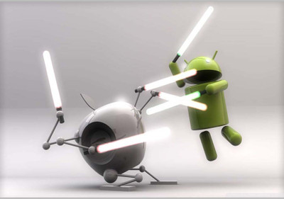 

Posterhouzz Apple And Android Fight Paper Print(12 inch X 18 inch, Rolled)