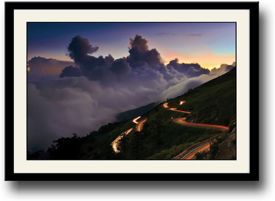 

Beautiful Road on Hills Fine Art Print(10 inch X 14 inch, Framed)