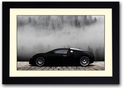 

Amazing Black Sports Car Fine Art Print(14 inch X 20 inch, Framed)