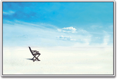 

Beach Chair on White Sand Paper Print(12 inch X 18 inch)