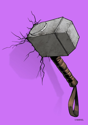 

ORKA Marvel-Thor Hammer Digital Printed with Laminated Paper Print(18 inch X 12 inch, Rolled)