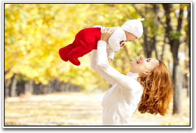 

Baby with Mother playing Paper Print(12 inch X 18 inch)