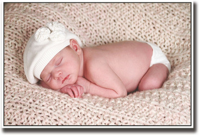 

Baby sleeping with a white hat Fine Art Print(12 inch X 18 inch, Rolled)