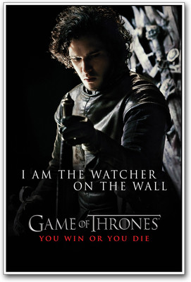 

Watcher on the wall game of thrones Paper Print(18 inch X 12 inch)