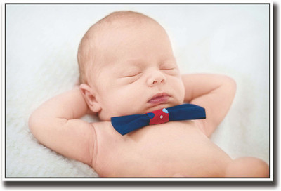 

Baby with blue bow Fine Art Print(12 inch X 18 inch, Rolled)