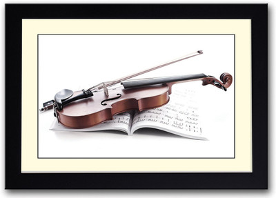 

Violin and Music Fine Art Print(14 inch X 20 inch, Framed)