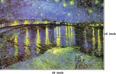 55% OFF on Starry Night Over the Rhone by Vincent van Gogh Paper Print(12 inch X 18 inch, Rolled)