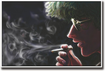 Cowboy smoking Fine Art Print(12 inch X 18 inch, Rolled)