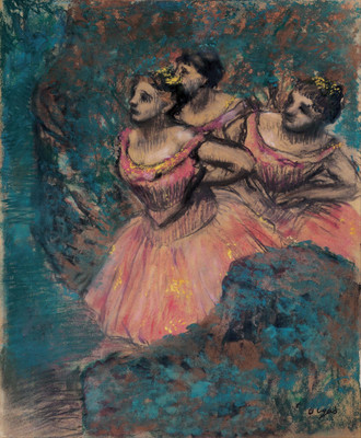 

Tallenge - Three Dancers In Red Costume by Edgar Degas - A3 Size Unframed Poster Paper Print(16.5 inch X 11.6 inch)