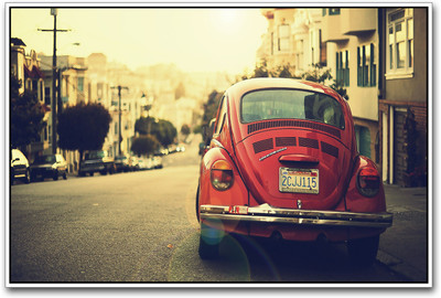 

Vintage Volkswagen Beetle Paper Print(12 inch X 18 inch)