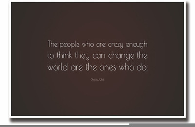 

Posterhouzz Steve jobs crazy people quote in red Fine Art Print(12 inch X 18 inch, Rolled)