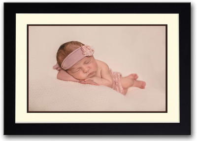 

Cute Baby Girl With Pink Bow Fine Art Print(14 inch X 20 inch, Framed)