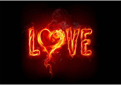 

Posterhouzz Love On Fire Paper Print(12 inch X 18 inch, Rolled)