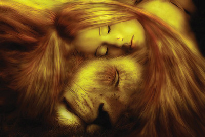 

Lion with Girl HD Paper Print(12 inch X 18 inch, Rolled)