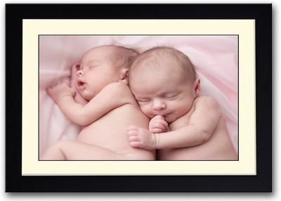 

2 Cute Babies Fine Art Print(14 inch X 20 inch, Framed)