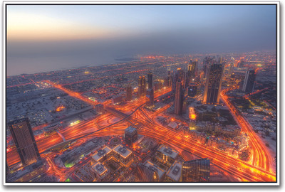 

Lights on Road in City Paper Print(12 inch X 18 inch)