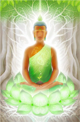 

Buddha Meditation Psychedelic Art Poster Paper Print(18 inch X 12 inch, Rolled)