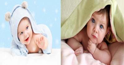 

Cute Baby Poster - 2 Pcs Combo Smiling New Born Kid Infant Child Wall Decor Photographic Paper(12 inch X 18 inch)