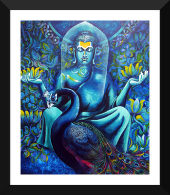 

Tallenge - Buddha With Peacock - Premium Quality A3 Size Framed Poster Paper Print(17 inch X 12 inch, Framed)