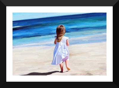 

Tallenge - Walk on Beach - Premium Quality A3 Size Framed Poster Paper Print(17 inch X 12 inch, Framed)