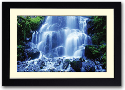 

Beautiful Waterfall stunning Fine Art Print(14 inch X 20 inch, Framed)