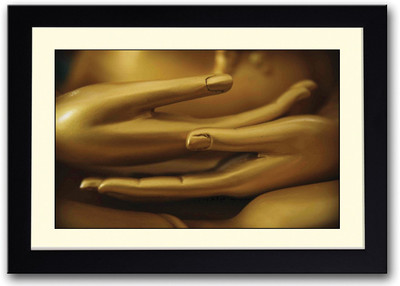 

God Buddha Hands Fine Art Print(14 inch X 20 inch, Framed)