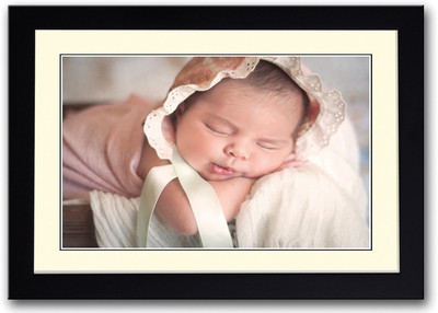 

Cute Baby Sleeping With Frill Cap Fine Art Print(14 inch X 20 inch, Framed)
