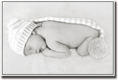 

Cute baby sleeping b&w Fine Art Print(12 inch X 18 inch, Rolled)