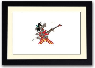 

Cartoon Playing Guitar Fine Art Print(14 inch X 20 inch, Framed)