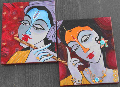 25% OFF on Painting without Frame Canvas Art Krishna-20 Canvas Art(18 inch X 22 inch)