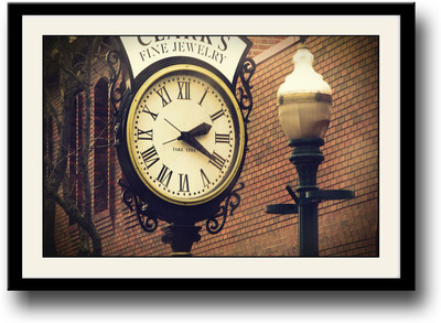 

Vintage clock Fine Art Print(10 inch X 14 inch, Framed)