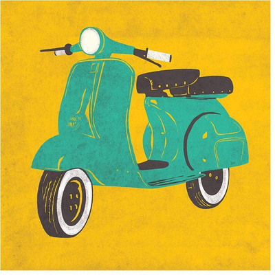

Scooter Yellow Fine Art Print(20 inch X 20 inch, Rolled)