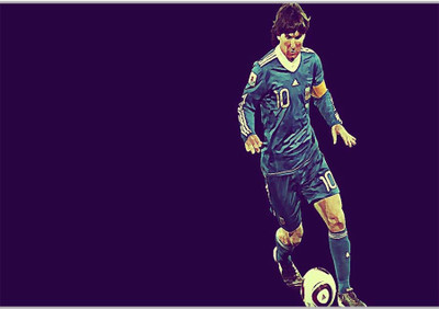 

Posterhouzz Lionel Messi With Football Paper Print(12 inch X 18 inch, Rolled)