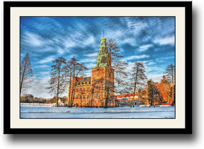 

Church in snow photography Fine Art Print(10 inch X 14 inch, Framed)