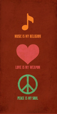 

Posterhouzz Music Love Peace Fine Art Print(18 inch X 12 inch, Rolled)