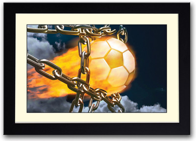 

Football in chains Fine Art Print(14 inch X 20 inch, Framed)