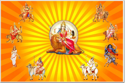 Posterhouzz Navratri Poster Poster Fine Art Print(12 inch X 18 inch, Rolled)