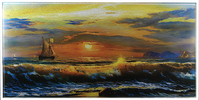 

Bm Traders Textured \Work Beautiful Sunrise Painting Unframed Rolled Poster (20 X 40 Inches) Fine Art Print(20 inch X 40 inch, Rolled)