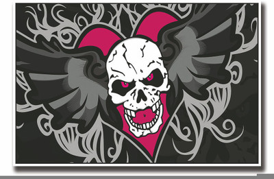 

Posterhouzz Skull with wings Fine Art Print(12 inch X 18 inch, Rolled)